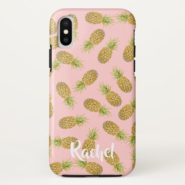 Personalised Pineapple Pattern Case-Mate iPhone Case (Back)