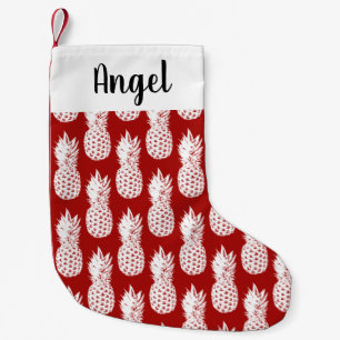 Personalised pineapple print Christmas stocking
