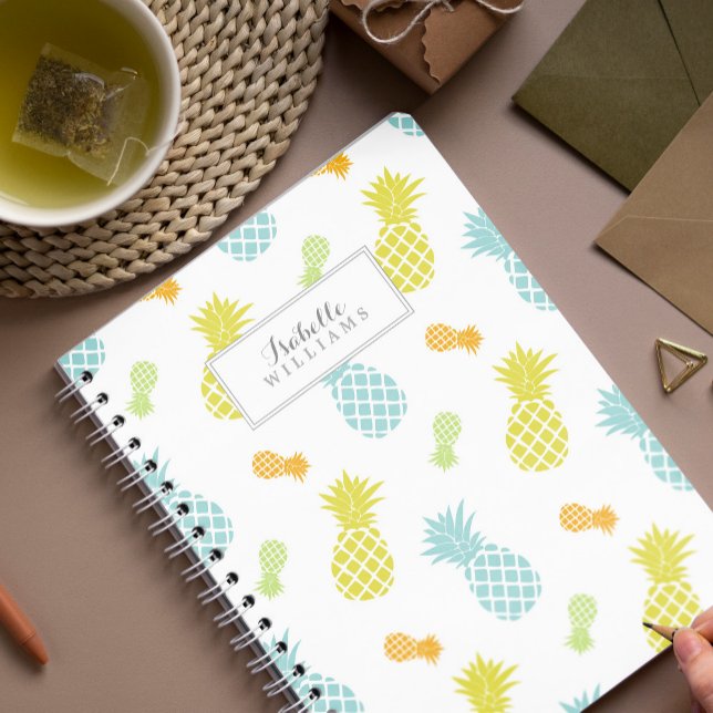 Personalised Pineapples Pattern Notebook (Creator Uploaded)