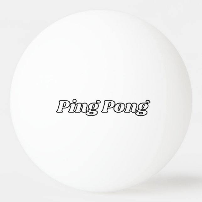 Personalised Ping Pong Ball with Custom Text (Front)
