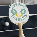 Personalised Ping Pong Champion Paddle<br><div class="desc">Power ping pong players personalised ping pong paddle - try saying that! Pop your initials onto the paddles and play ping pong. Suitable for all table tennis tournaments and dads that like to win.</div>