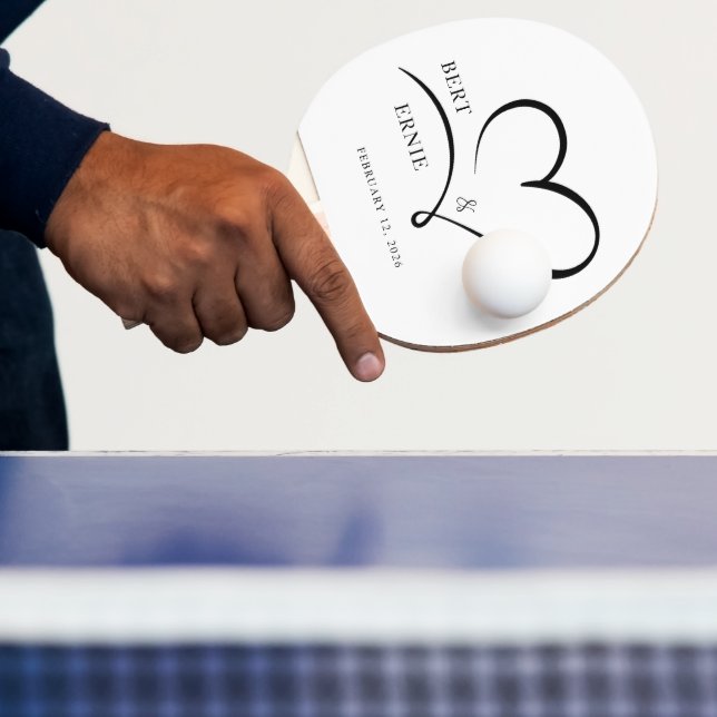 Personalised Ping Pong Paddle Wedding Custom Text  (Insitu)