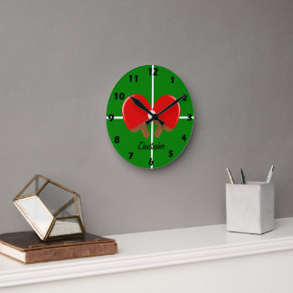 Personalised Ping Pong Round Clock