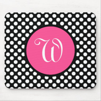 Personalised Pink And Black Mousepad