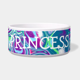 Personalised Pink and Blue Abstract Fluid Art   