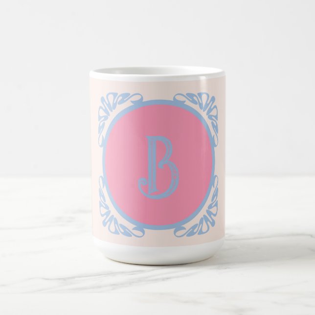 Personalised pink and blue  coffee mug (Center)
