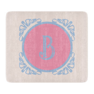 Personalised pink and blue  cutting board
