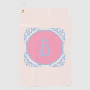 Personalised pink and blue  golf towel