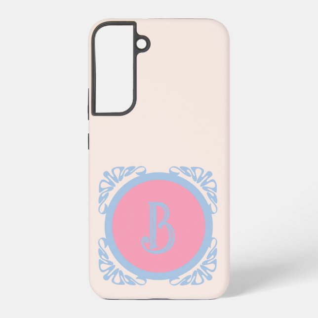 Personalised pink and blue  samsung galaxy s22+ case (Back)