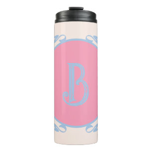 Personalised pink and blue  thermal tumbler