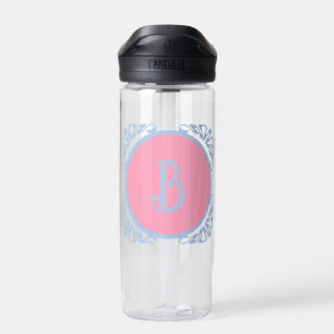Personalised pink and blue water bottle