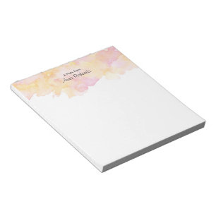 Personalised Pink and Peach Notepad