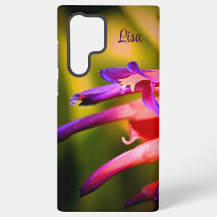 Personalised Pink and Purple Flower Samsung Case