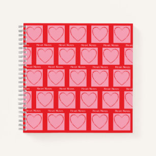 Personalised Pink and Red Heart Blocks Journal