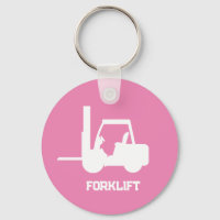Personalised pink and white Forklift