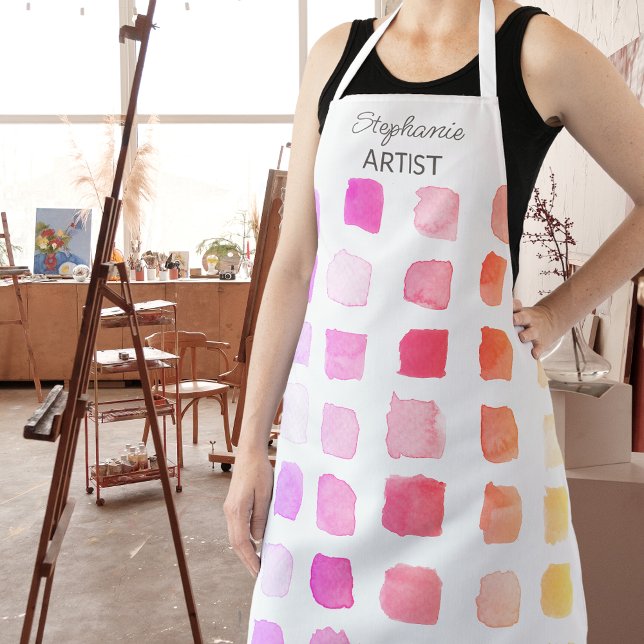 Personalised Pink Artist Apron (Creator Uploaded)