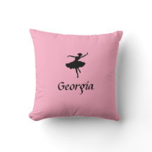 Personalised Pink Ballet Pillow