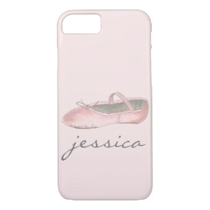Personalised Pink Ballet Shoe Dance Ballerina iPhone 8/7 Case
