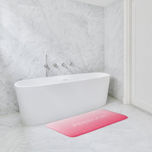 Personalised Pink Bath Mat