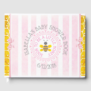 Personalised Pink bee Bumblebee Baby Shower Book