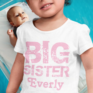 Personalised Pink BIG Sister Toddler T-Shirt