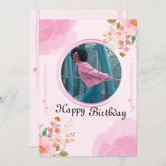 Personalised Pink Birthday Invitation