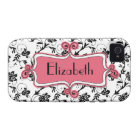 Personalised Pink Black Damask