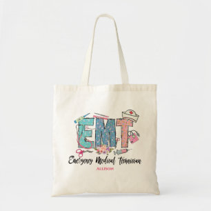 Personalised Pink Blue Women's EMT   Tote Bag