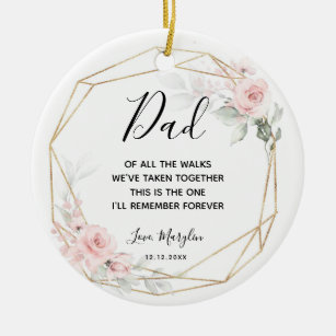 Personalised Pink Blush Father of Bride Ornament