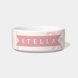 Personalised Pink Bow Name Gift Elegant Coquette Bowl