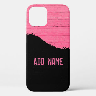 Personalised Pink Brick Wall iPhone 12 Case