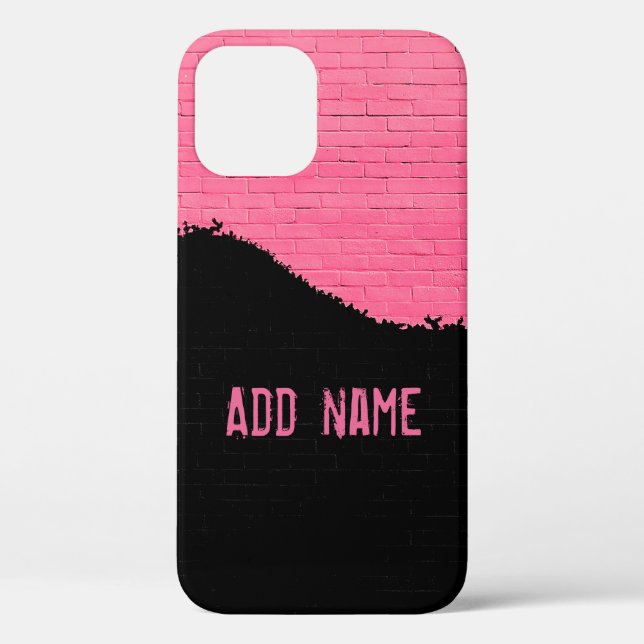 Personalised Pink Brick Wall Case-Mate iPhone Case (Back)