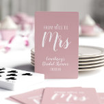 Personalised Pink Bridal Shower Playing Cards<br><div class="desc">A pretty pink bridal shower playing cards with space for your details.</div>