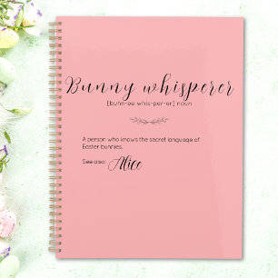 Personalised Pink "Bunny Whisperer" Easter Planner