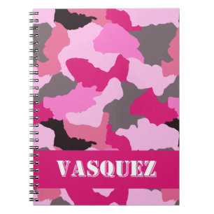 Personalised Pink Camo Journal