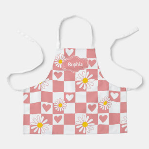Personalised Pink Chequered Apron