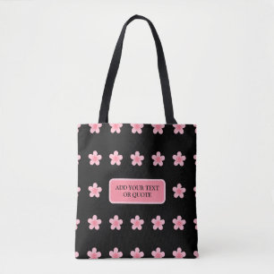 Personalised Pink Cherry Flower pattern cross bag