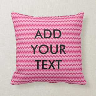 Personalised Pink Chevron Pillow