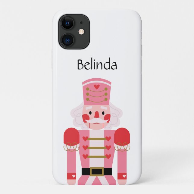 Personalised Pink Christmas Nutcracker Case-Mate iPhone Case (Back)