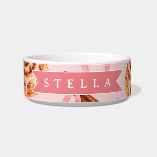 Personalised Pink Cinnamon Roll Coquette Bow Girly Bowl