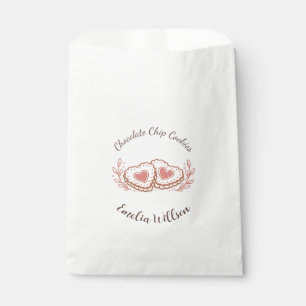 Personalised Pink Cottage Bakery Favour Bag