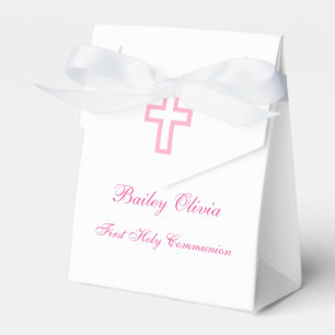 Personalised Pink Cross Tent Favour Boxes