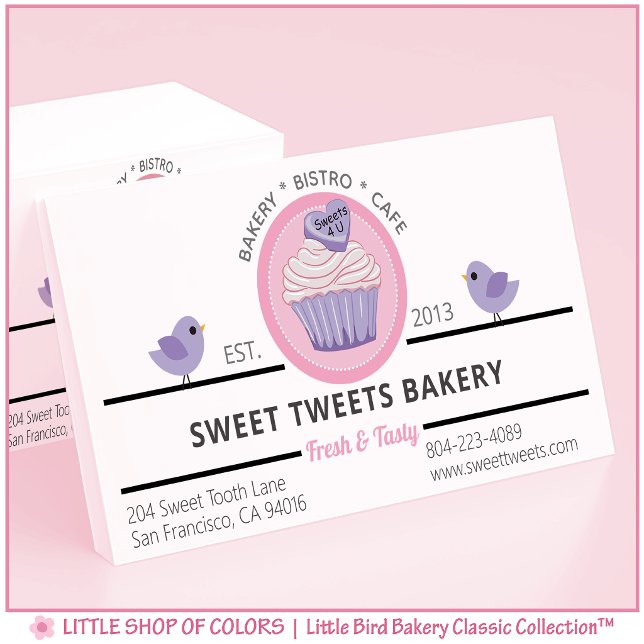 Personalised Pink Cupcake Bakery Business Card (Creator Uploaded)