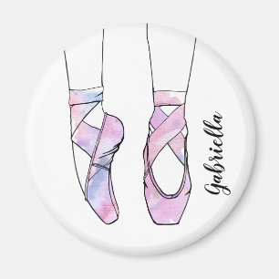 Personalised Pink Dance Ballet Magnet