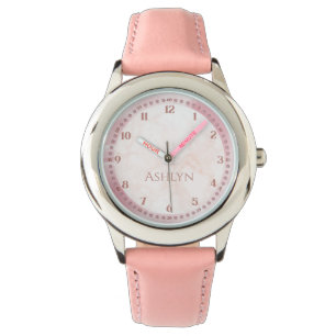 Personalised Pink Diamond Kids Learning Watch   
