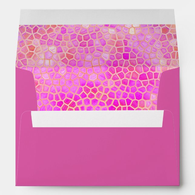 Personalised Pink Dinosaur Hide  Envelope (Back (Bottom))