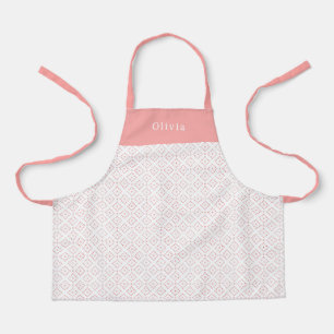 Personalised Pink Dot Shapes Apron. Apron