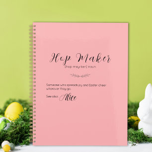Personalised Pink Easter Bunny Planner - Hop Maker