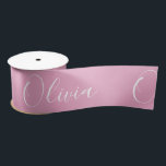 Personalised Pink Elegant Name Satin Ribbon<br><div class="desc">Elegant pastel pink personalised gift wrapping ribbon. Perfect for a special birthday party.</div>