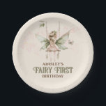 Personalised Pink Fairy First 1st Birthday Party Paper Plate<br><div class="desc">Add a touch of whimsy and charm to your little one's celebration with the Personalised Pink Fairy First 1st Birthday Party Paper Plates. These beautifully designed plates feature soft watercolor hues in pastel pinks and greens, creating a dreamy, fairy garden feel that perfectly complements any enchanted forest theme. With whimsical...</div>